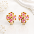 Aretes Flor de Rubí